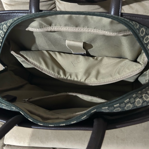 Nine West Green and Brown Men's Briefcase - Picture 3 of 4
